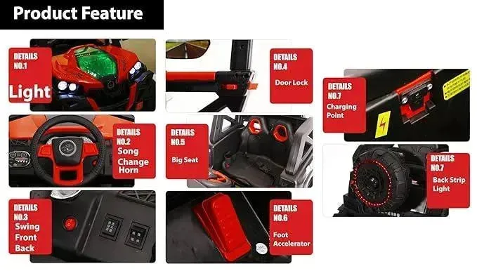 Rechargeable Battery Electric Steering 4x4 Kids Jeep