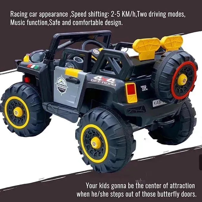 Rechargeable Battery Electric Steering 4x4 Kids Jeep