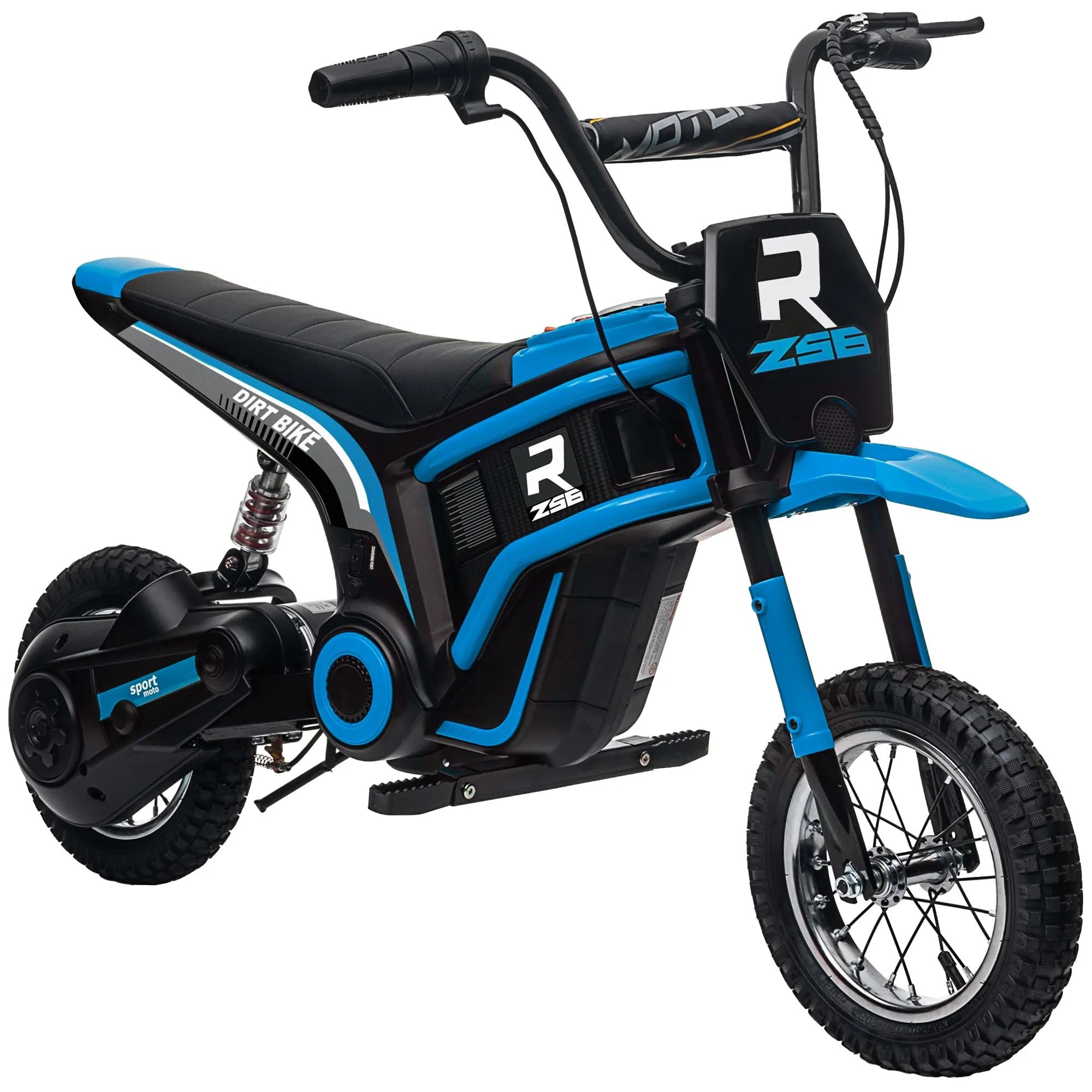 Rev Up the Excitement: Aosom 24V 350W Electric Dirt Bike - Reach speeds of Up to 15 MPH with Twist Grip Throttle!