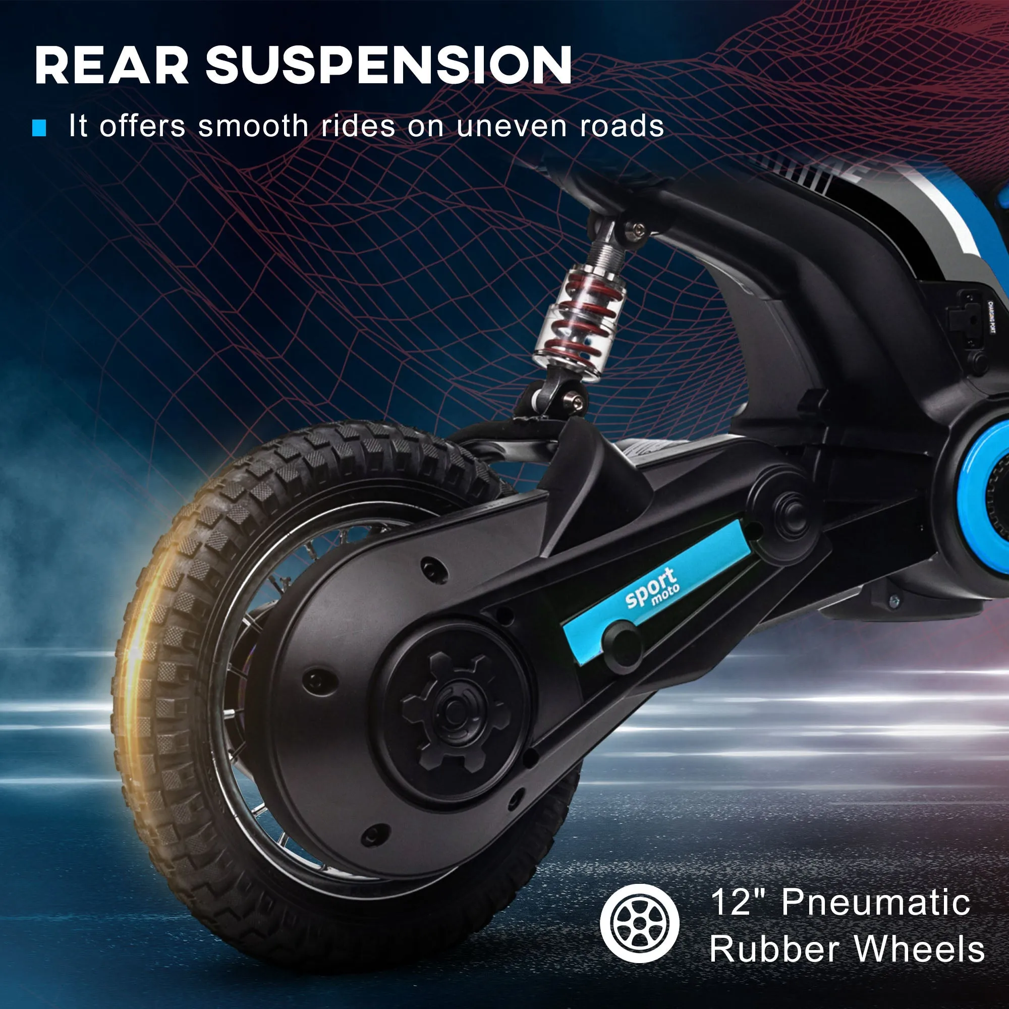 Rev Up the Excitement: Aosom 24V 350W Electric Dirt Bike - Reach speeds of Up to 15 MPH with Twist Grip Throttle!