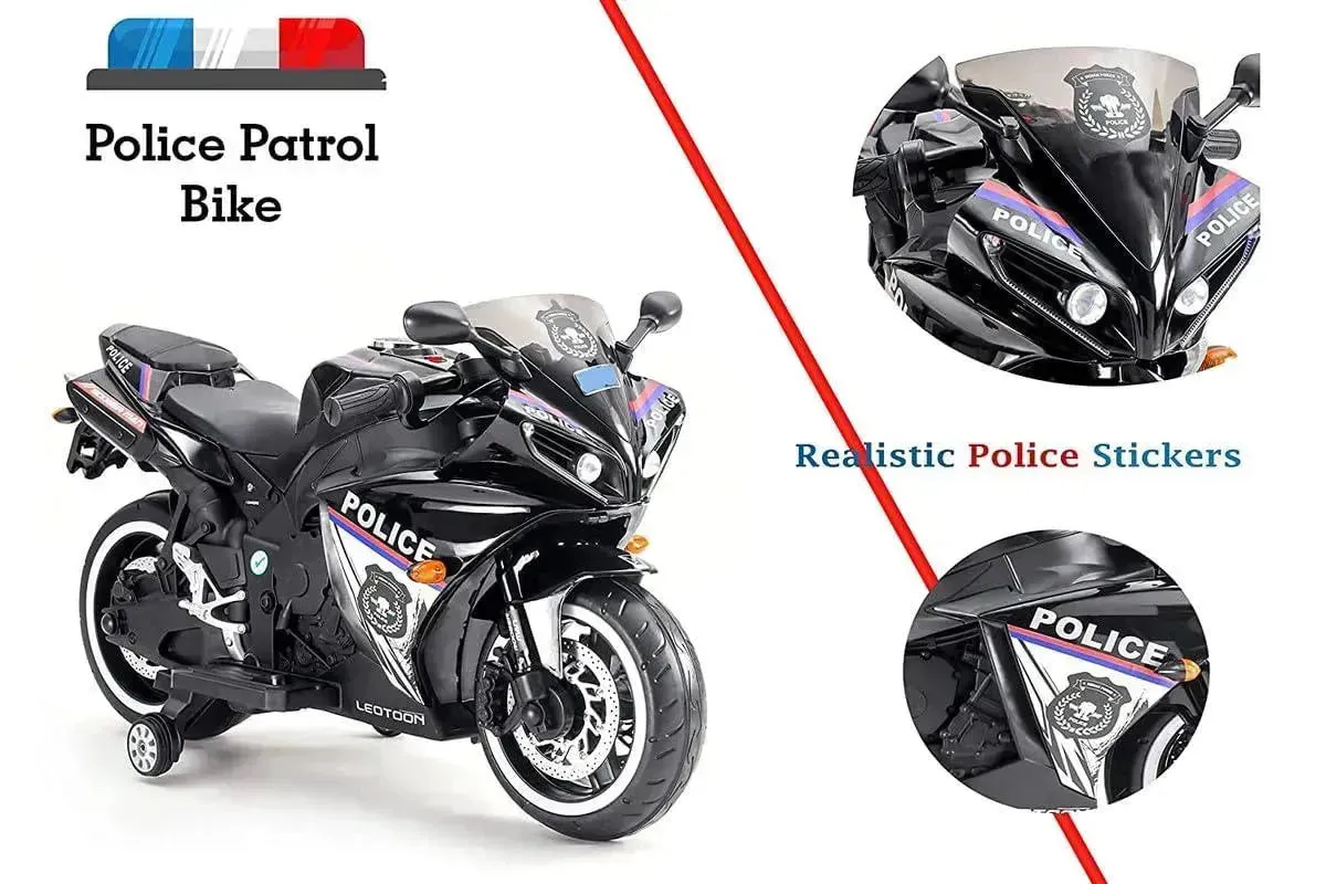 Ride-on Kids Rechargeable Police Bike