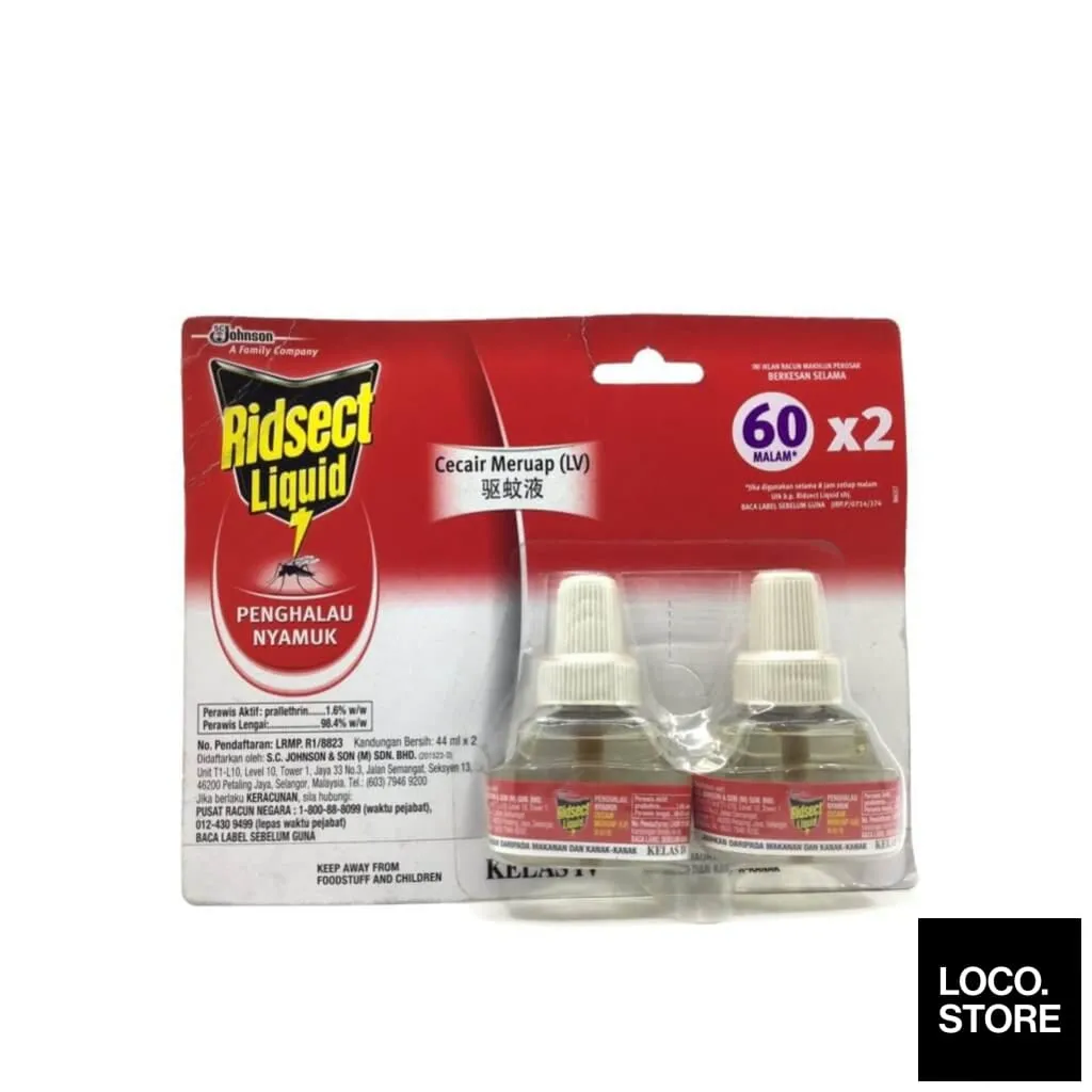 Ridsect Liquid 60N Refill (Twin Pack) 60 Nights (44ml) X 2