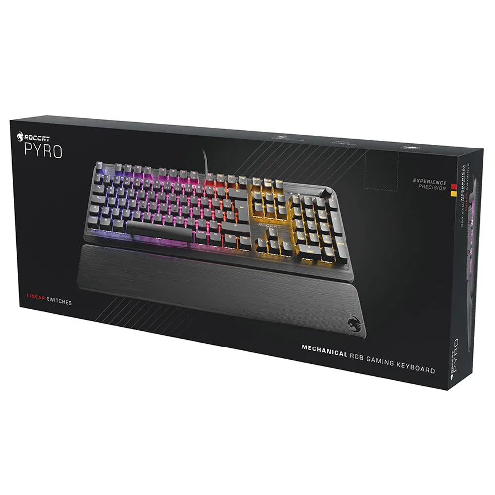 Roccat Pyro Mechanical RGB Gaming Keyboard Light Up Wired