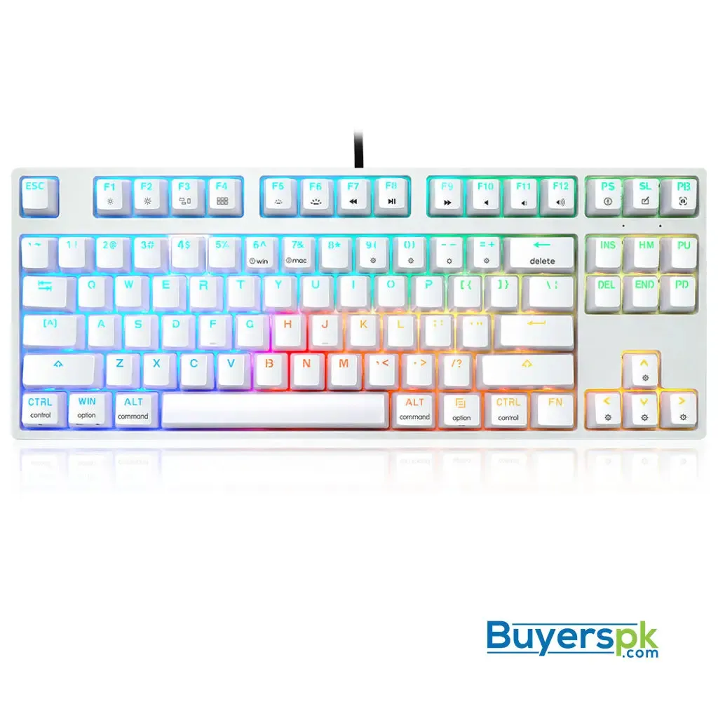 Sk87s White (abs Keycaps) Switches: Brown