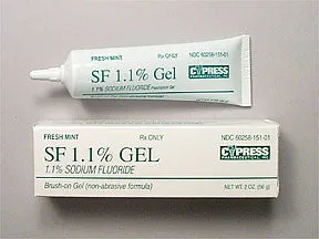 Sodium Fluoride 1.1% Brush-on Gel Toothpaste, Mint 2oz Tube