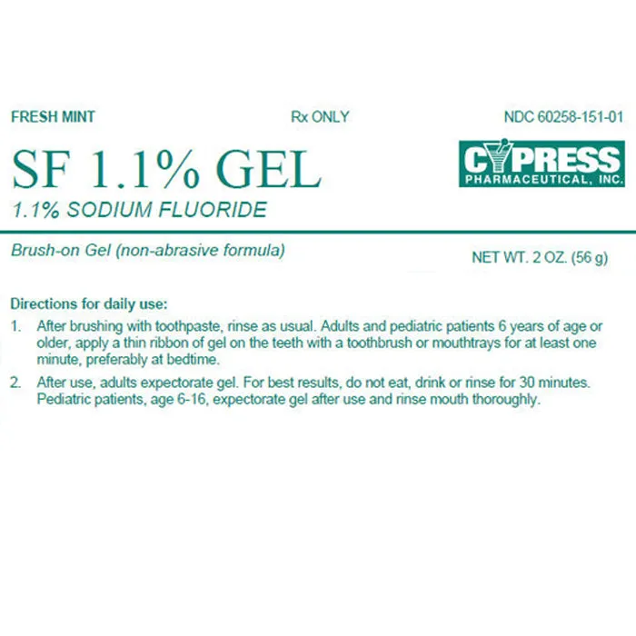 Sodium Fluoride 1.1% Brush-on Gel Toothpaste, Mint 2oz Tube