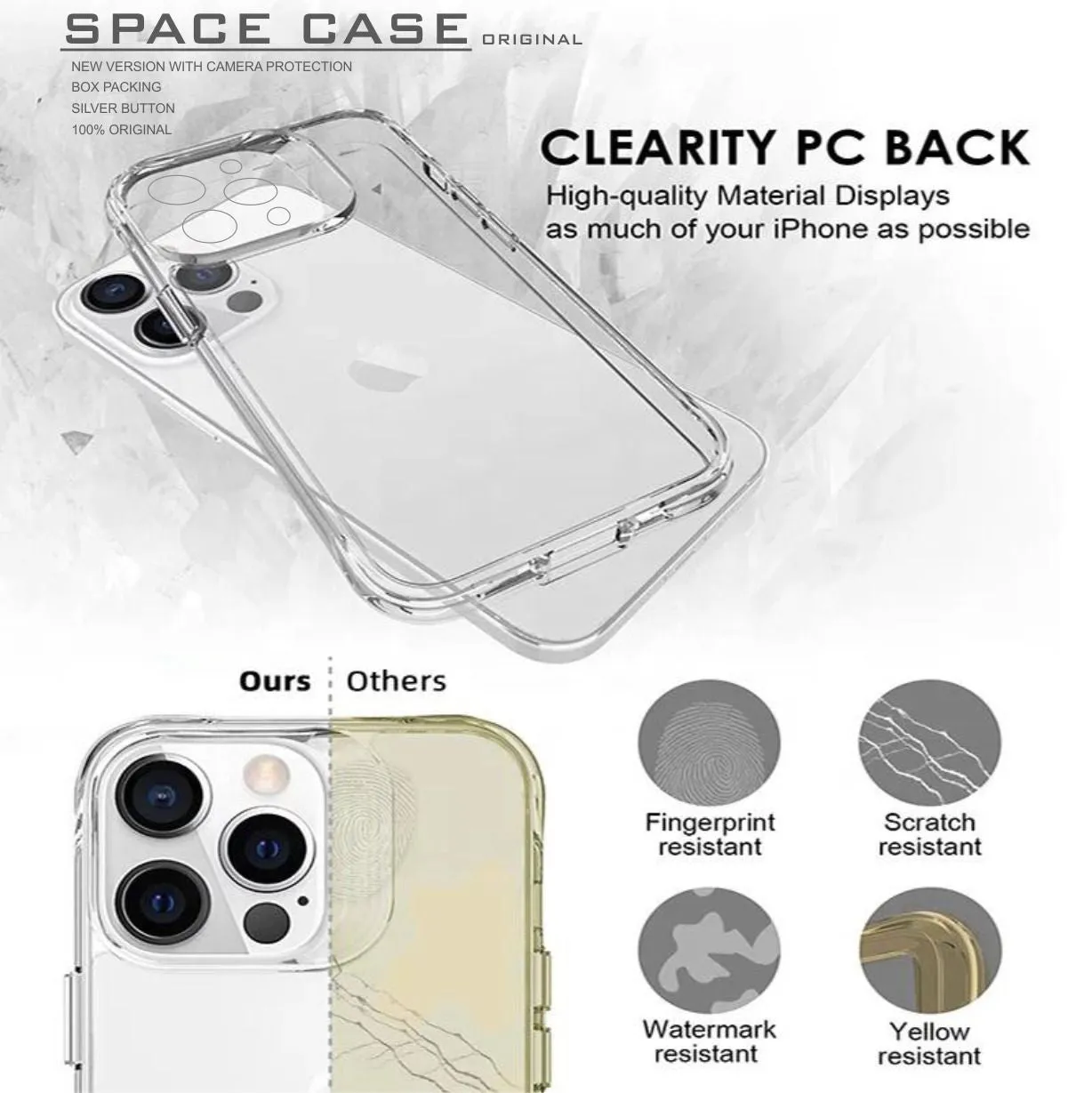 Space Transparent Hard Case For Iphone