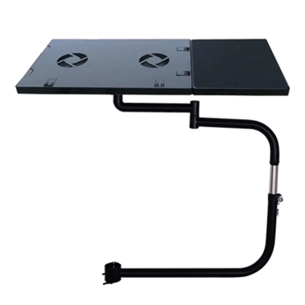 Stainless Steel Clamp Laptop Stand with Keyboard Support and Mouse Table