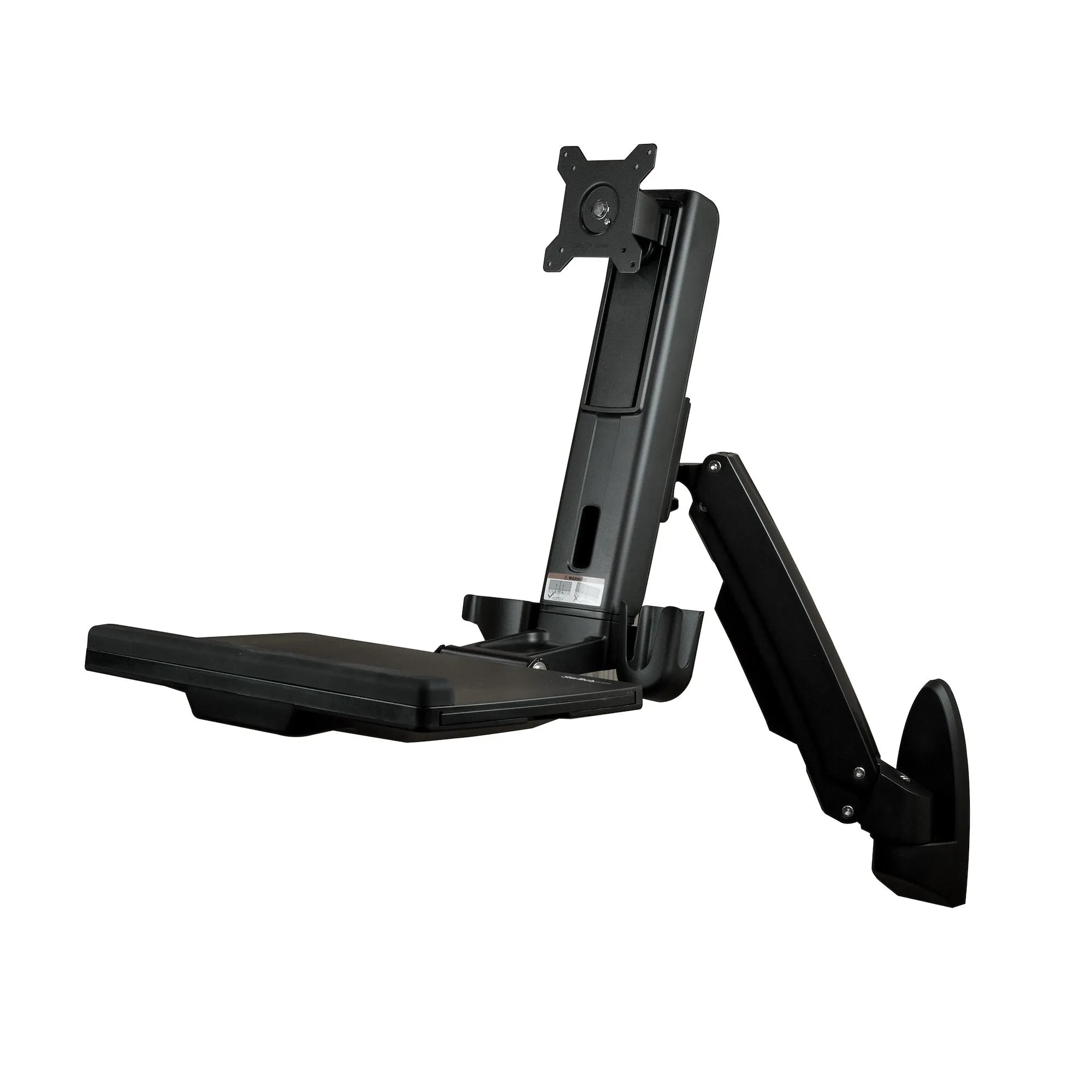 Startech.Com Wall Mount Workstation, Articulating Full Motion Standing Desk With Ergonomic Height Adjustable Monitor & K