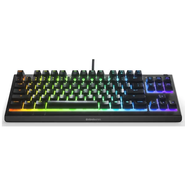 SteelSeries 64831 APEX 3 Water Resistant Quiet Tenkeyless Keyboard with RGB Lighting Mechanical Quiet Switch Gaming Keyboard