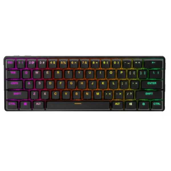 SteelSeries 64842 APEX Pro Mini 60% RGB LED Mechanical Switch Compact Wireless Gaming Keyboard