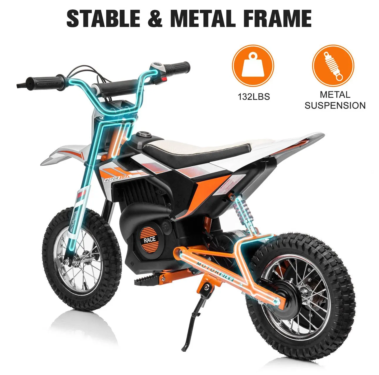 Super Cool 2025 Fast Off Road Electric 24V Kids Dirt Bike 1 Seater Upgraded 250W Motor | Up To 22 KPH | Leather Seat | Rubber Tires