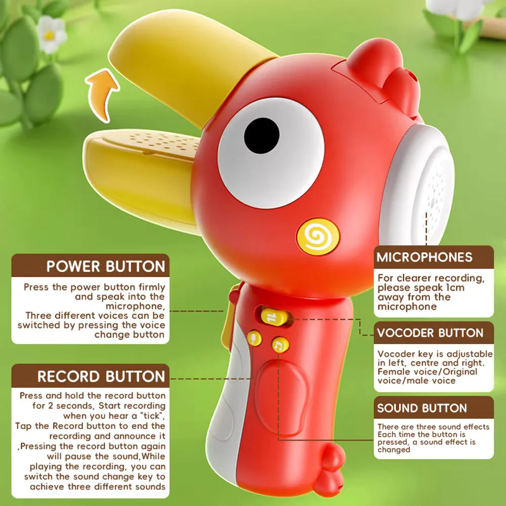 Toucan Bird Voice Changer Toy (Red)