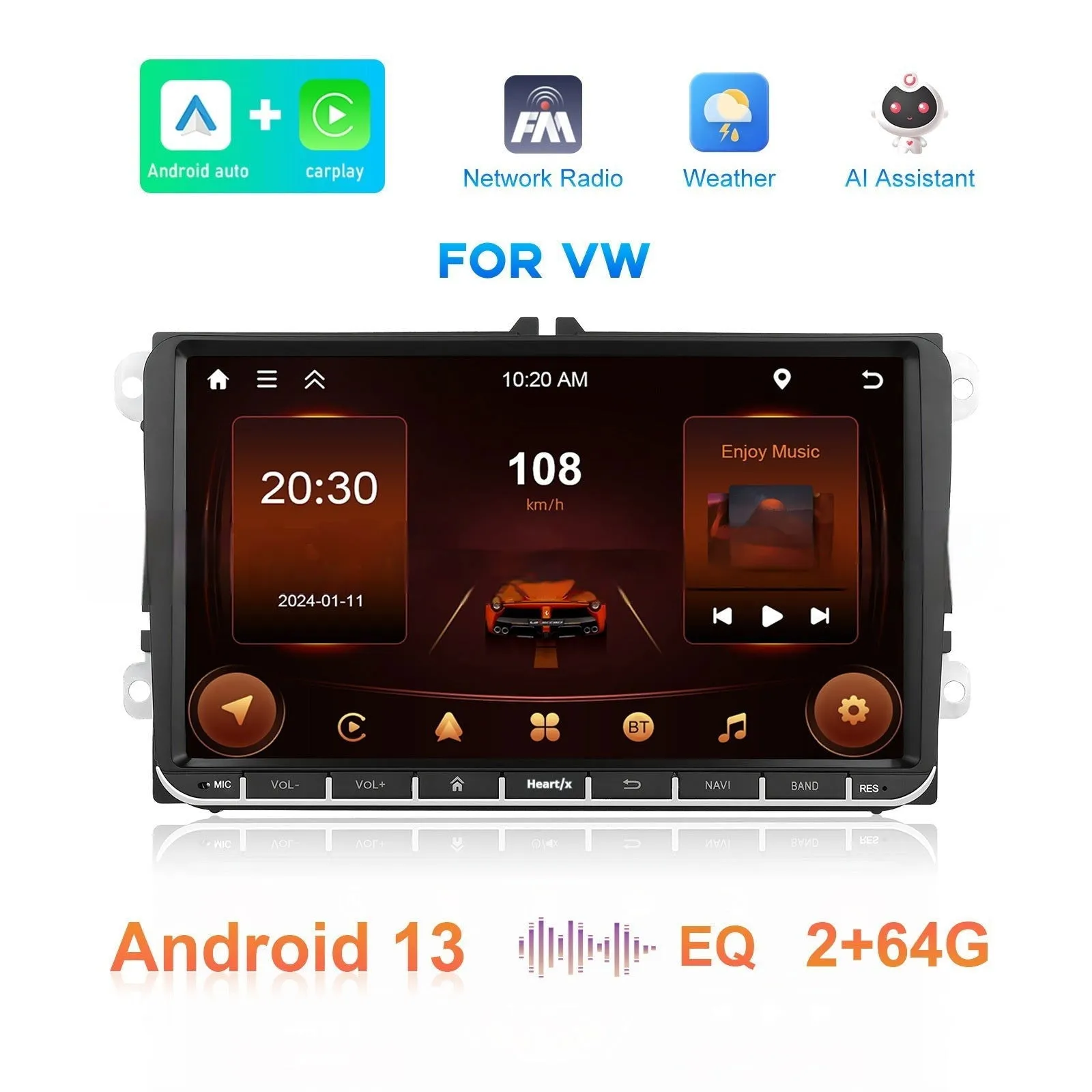 Vehicle Central Control All-in-one Navigation System