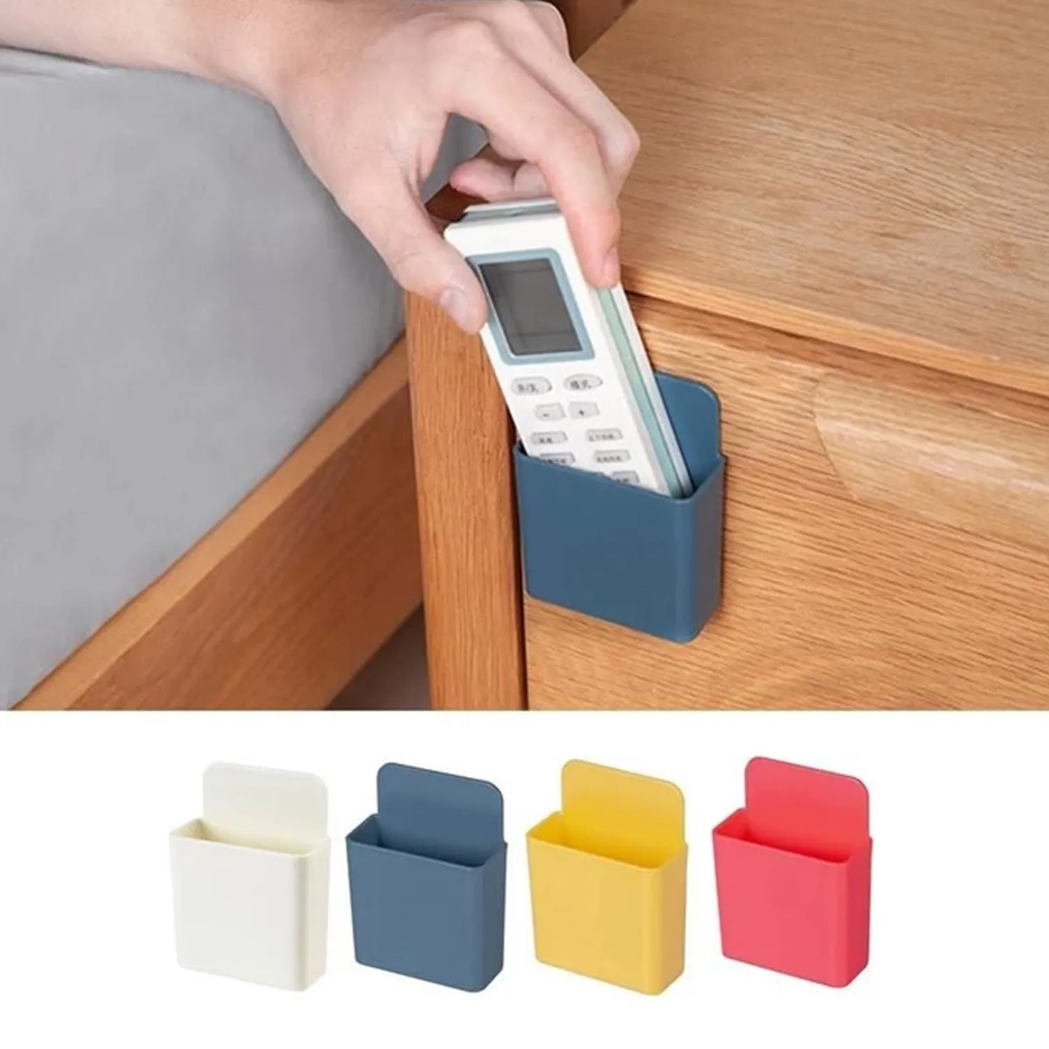 Wall mounted storage case with mobile phone charging port plug holder - Pack of 4Pc