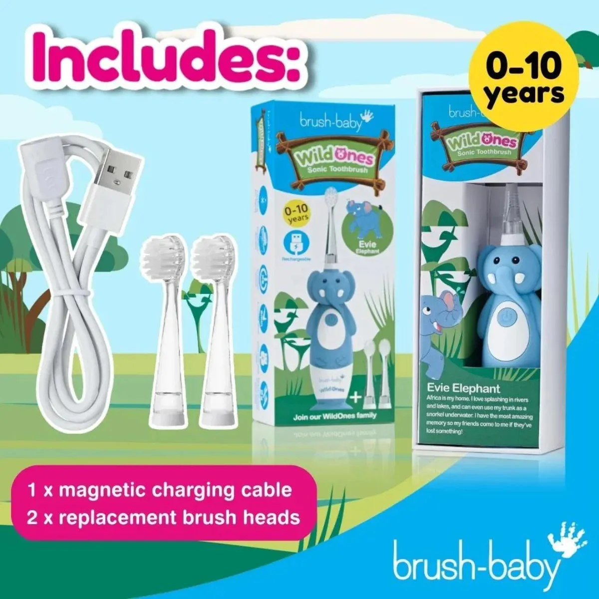 WildOnes™ Elephant Kids Electric Rechargeable Toothbrush