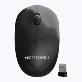 ZEBRONICS Zeb-Cheetah (Black) Wireless Mouse with 1600 DPI, High Accuracy, Precise Usage, 3 Buttons, Ergonomic and Comfortable Design